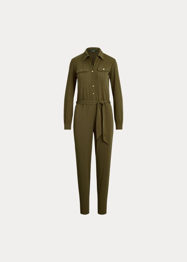 Ralph Lauren Buttoned Jersey Jumpsuit Dame Danmark (NXDAF5241)